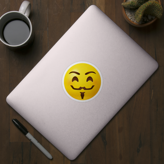 Anonymous Hacker Mask Emoji by Vilmos Varga